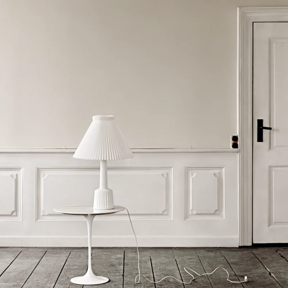 Esben Klint bordlampe, hvid, H44 cm Lyngby Porcelæn