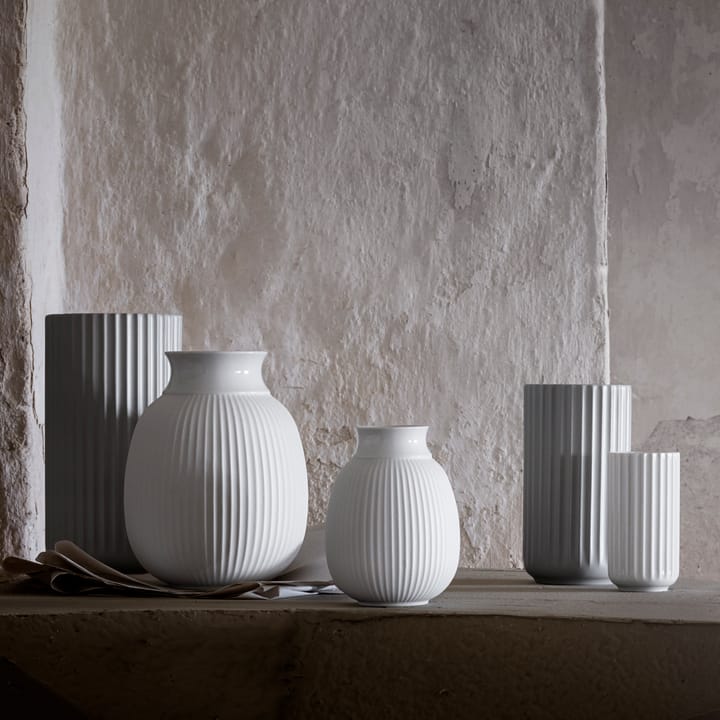 Lyngby Curve vase 17,5 cm, Hvid Lyngby Porcelæn