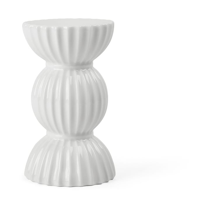 Lyngby Tura lysestage 14 cm - Hvid - Lyngby Porcelæn