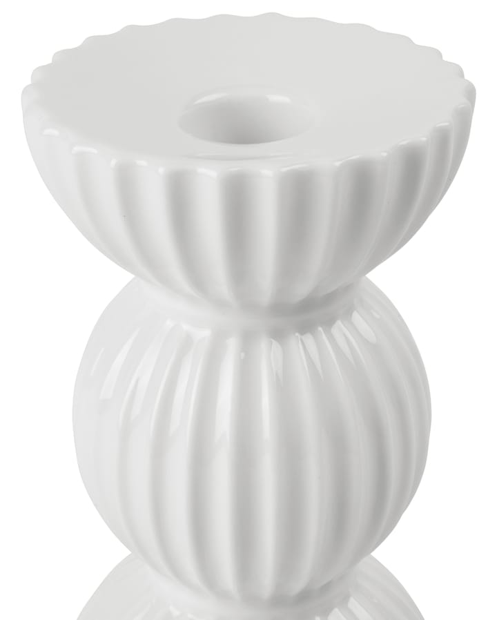 Lyngby Tura lysestage 14 cm, Hvid Lyngby Porcelæn