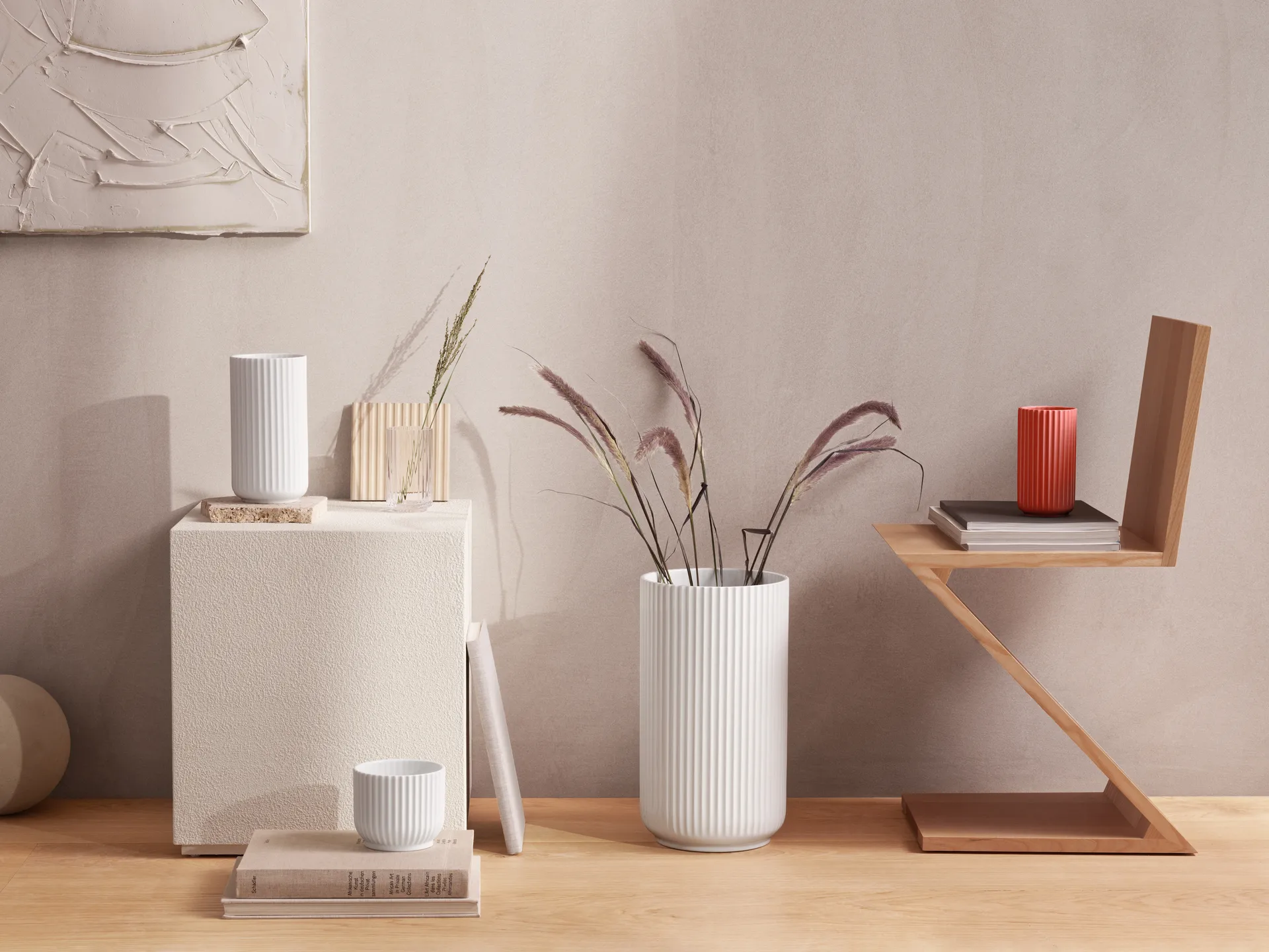 Lyngby vase, Rød, 15,5 cm Lyngby Porcelæn