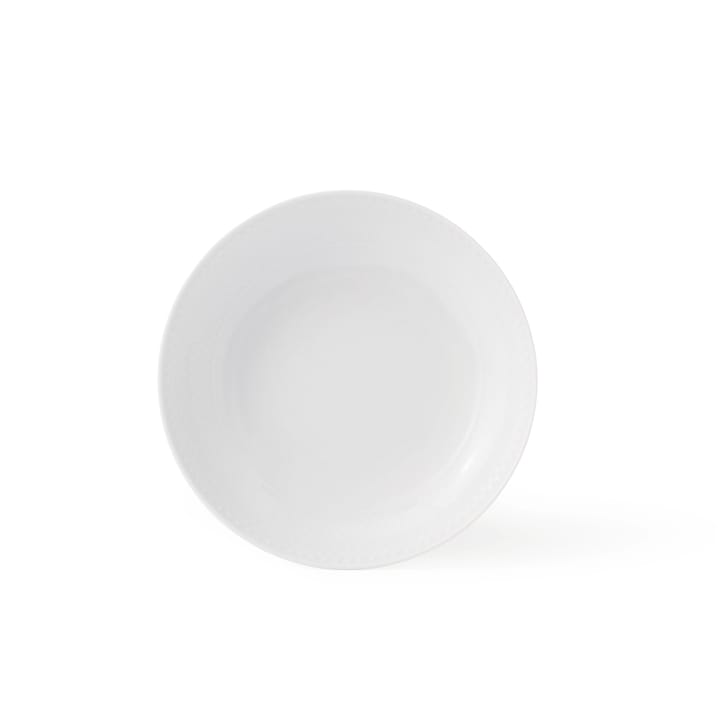 Rhombe dyb tallerken hvid, Ø 20 cm Lyngby Porcelæn