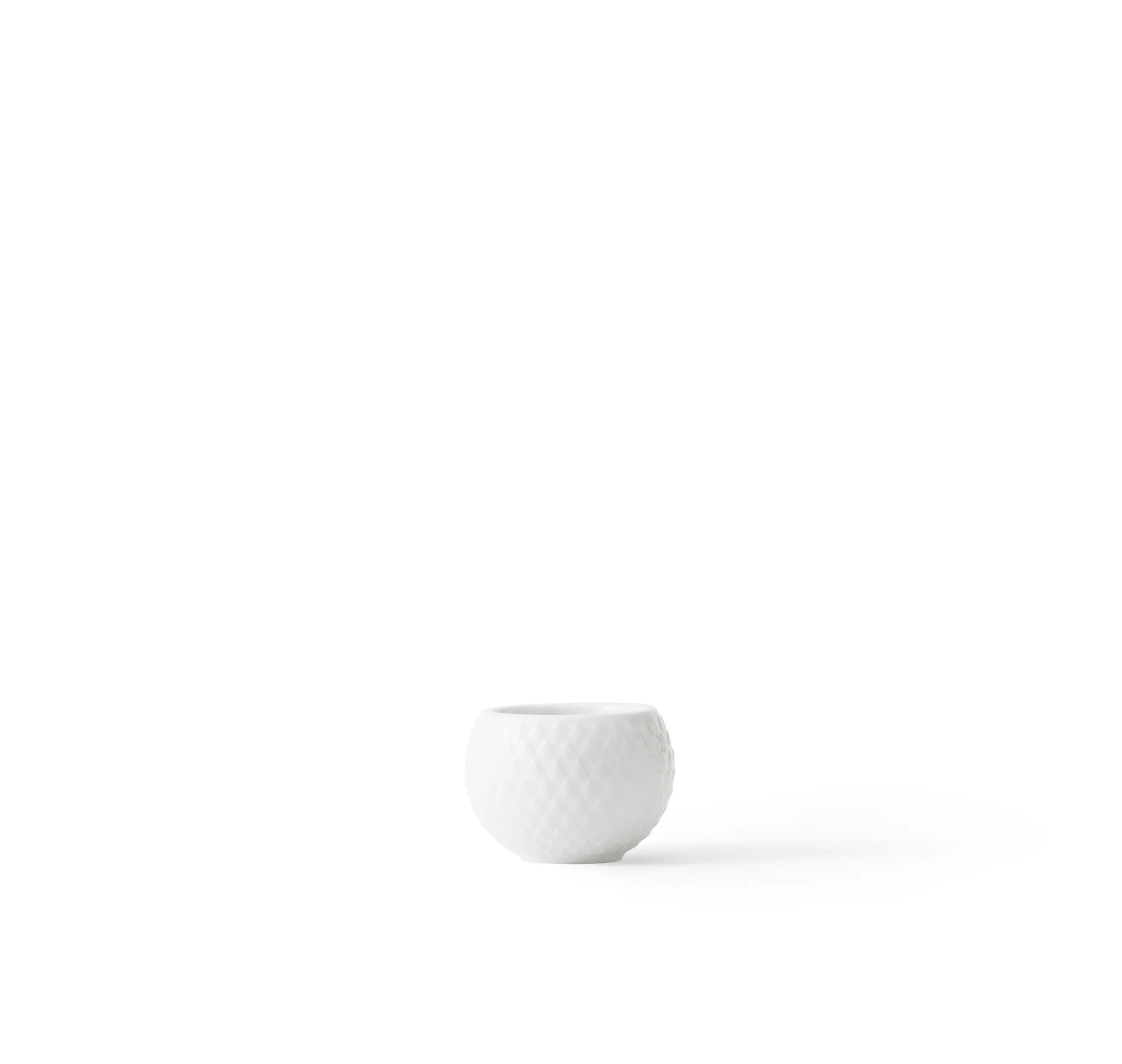 Rhombe fyrfadsstage Ø6,5 cm 2-pak, Hvid Lyngby Porcelæn