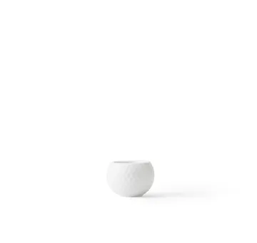 Rhombe fyrfadsstage Ø6,5 cm 2-pak - Hvid - Lyngby Porcelæn