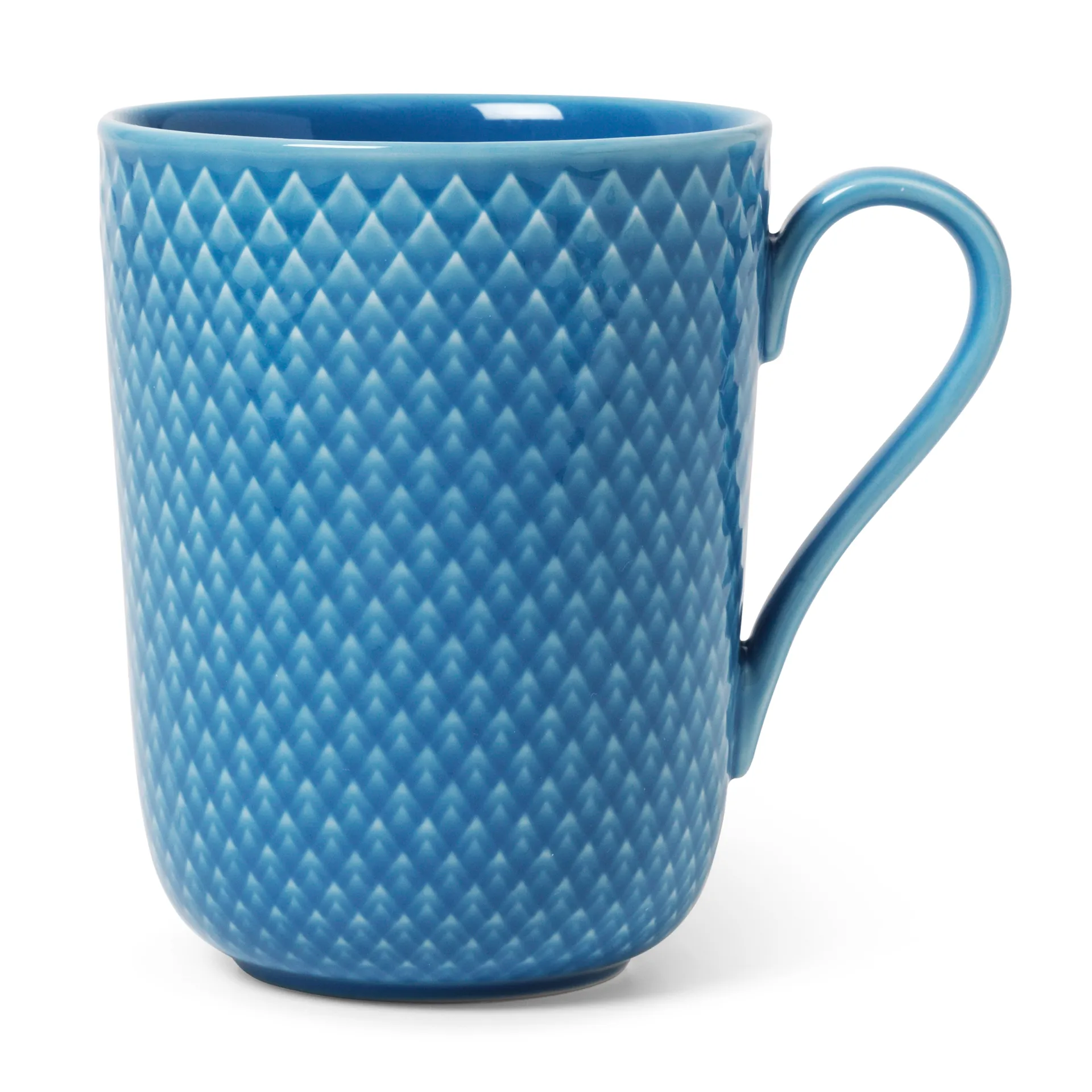Rhombe krus med hank 33 cl, Blå Lyngby Porcelæn