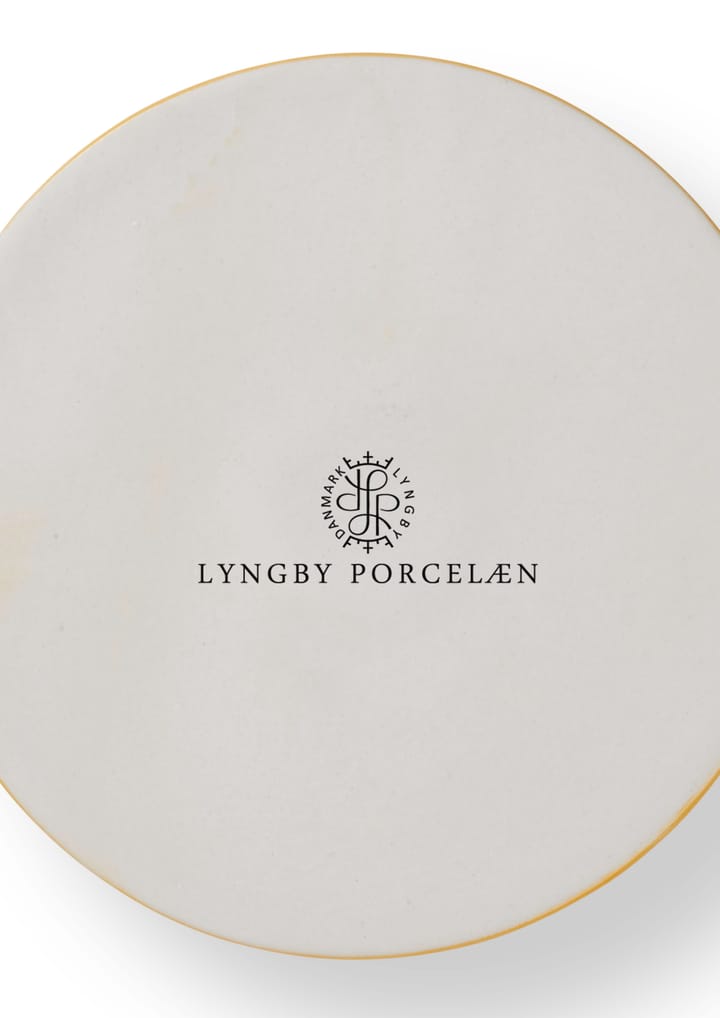 Rhombe lysestage 3 cm, Gul Lyngby Porcelæn