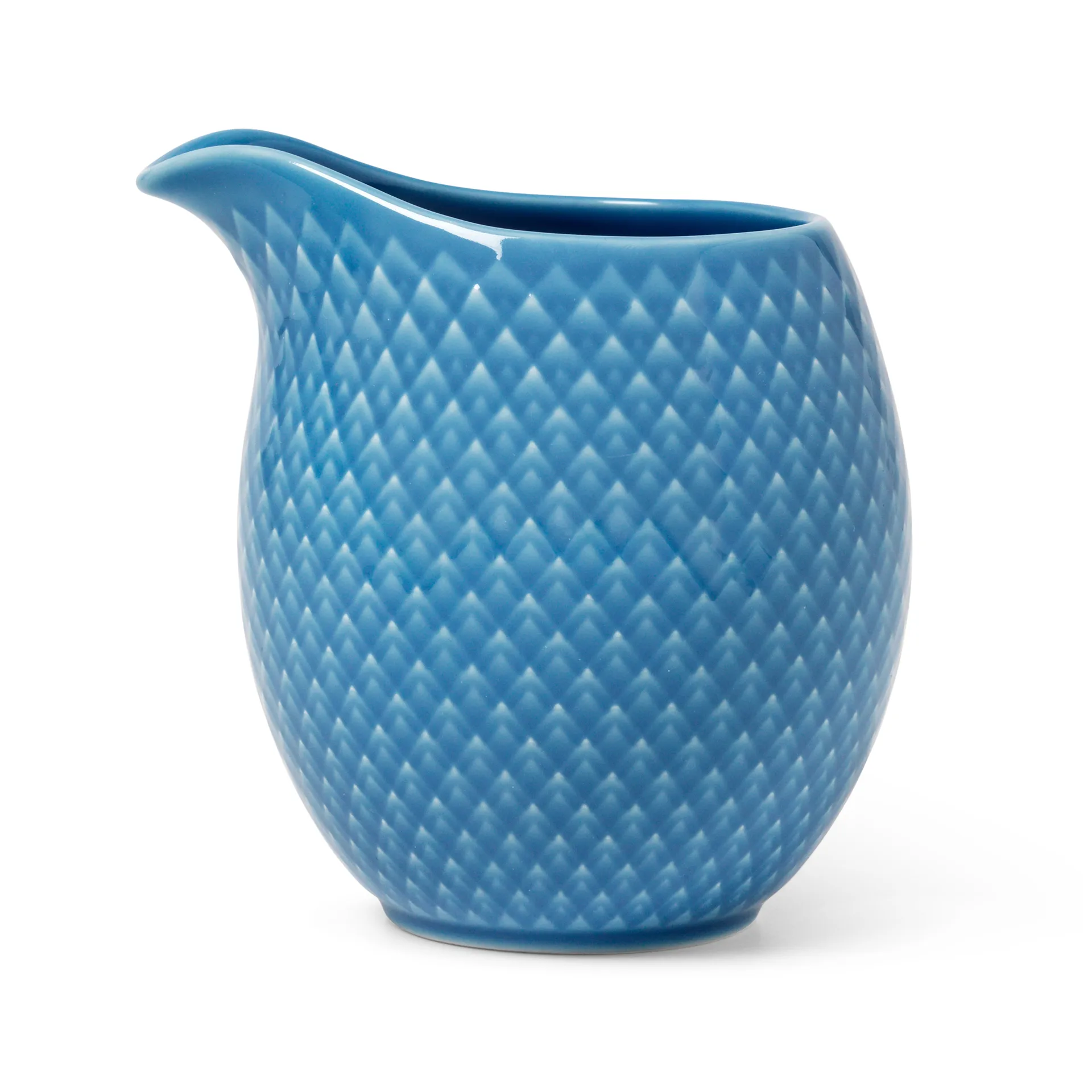 Rhombe mælkekande 39 cl, Blå Lyngby Porcelæn