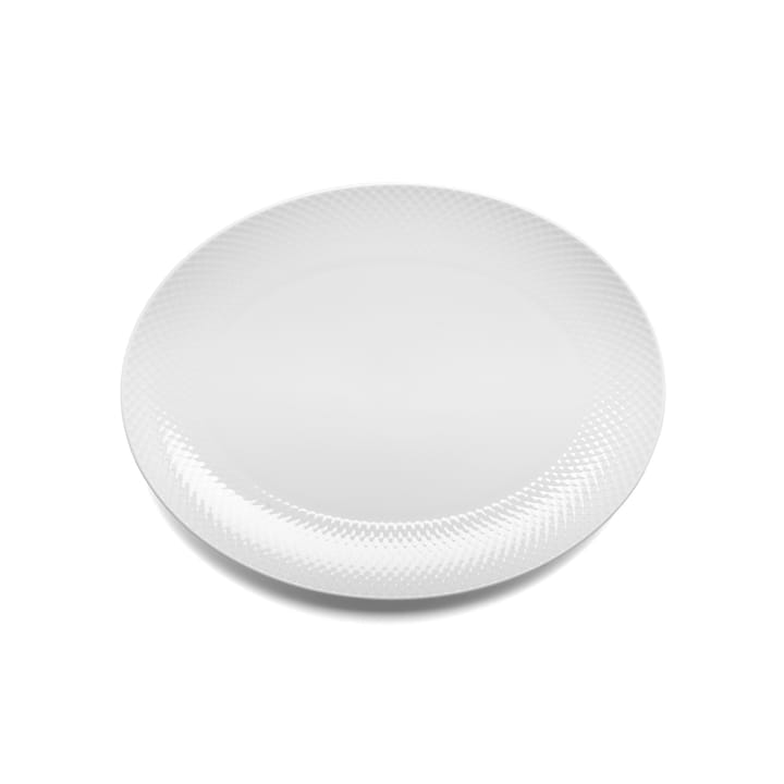 Rhombe oval serveringsfad 35x26,5 cm, Hvid Lyngby Porcelæn
