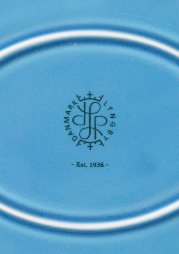 Rhombe serveringsfad ovalt 21,5x28,5 cm, Blå Lyngby Porcelæn