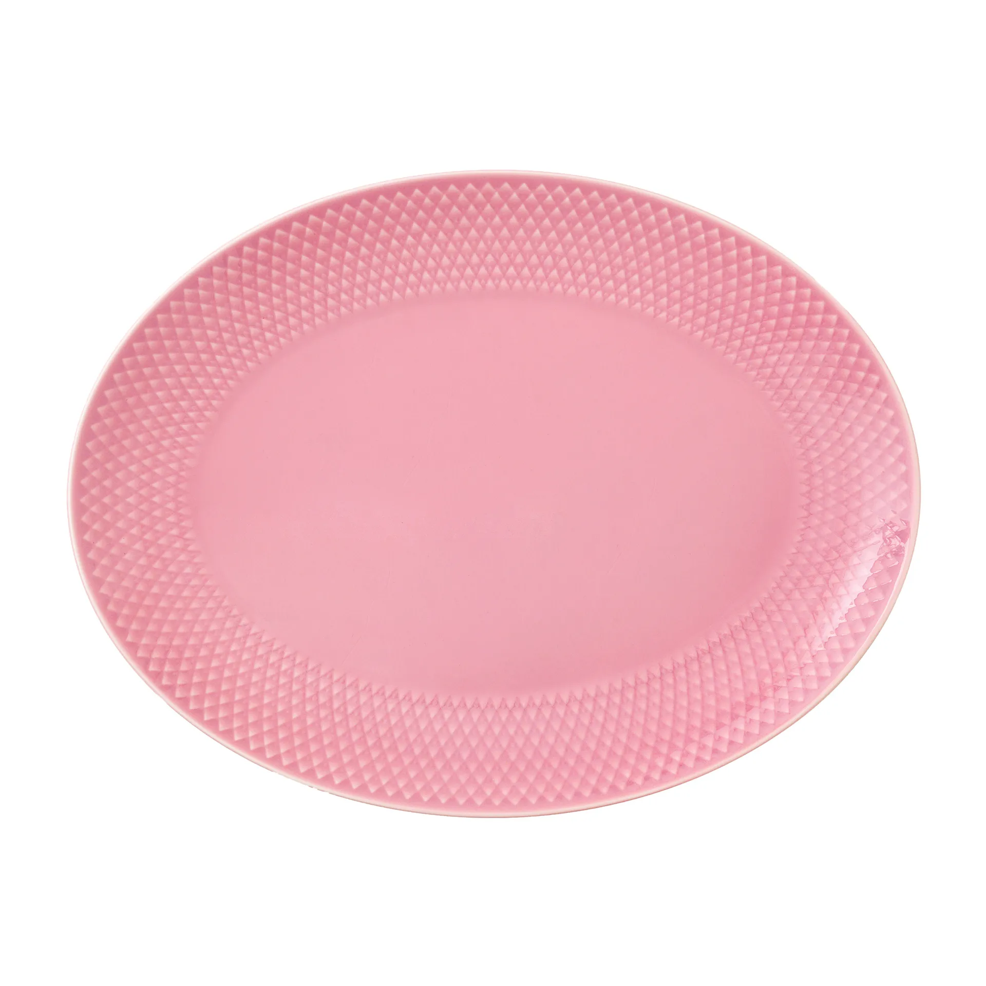 Rhombe serveringsfad ovalt 21,5x28,5 cm, Rosa Lyngby Porcelæn