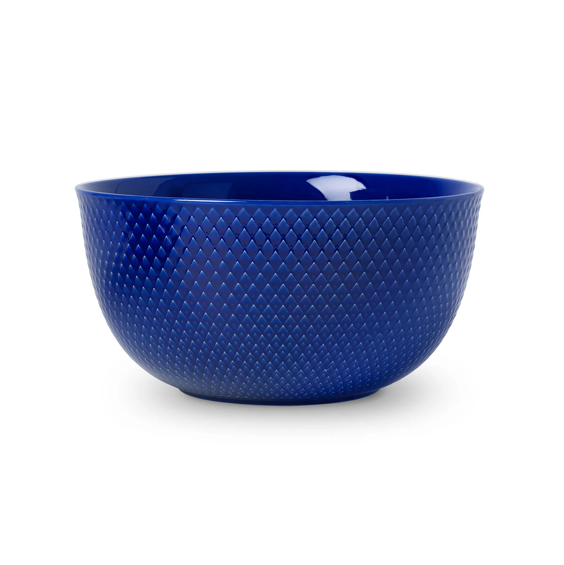 Rhombe serveringsskål Ø22 cm, Mørkeblå Lyngby Porcelæn