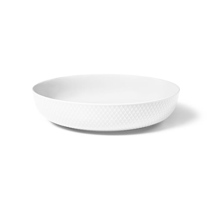 Rhombe Serveringsskål Ø28 cm - Hvid - Lyngby Porcelæn