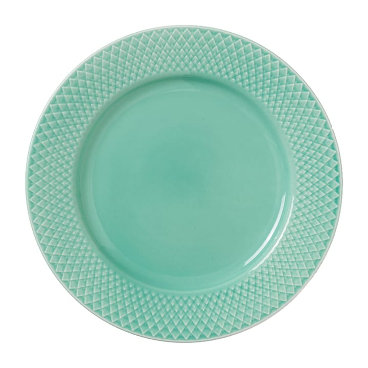 Rhombe tallerken Ø21 cm - Aqua - Lyngby Porcelæn