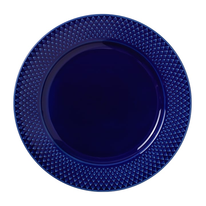 Rhombe tallerken Ø23 cm, Mørkeblå Lyngby Porcelæn
