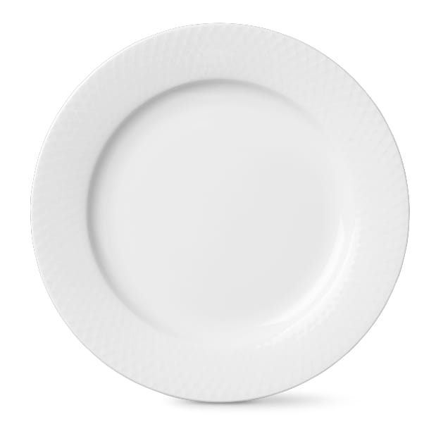 Rhombe tallerken hvid, Ø 23 cm Lyngby Porcelæn