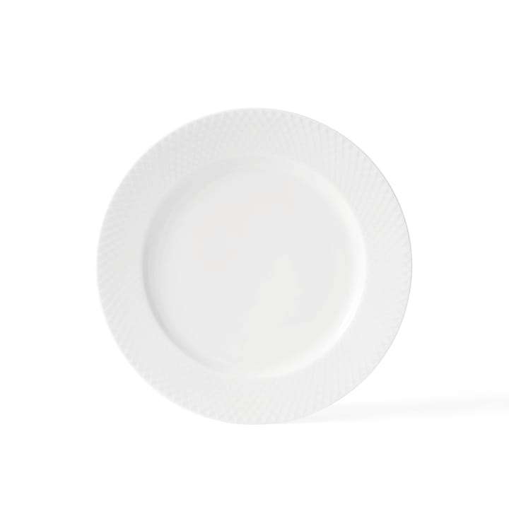 Rhombe tallerken hvid, Ø 27 cm Lyngby Porcelæn