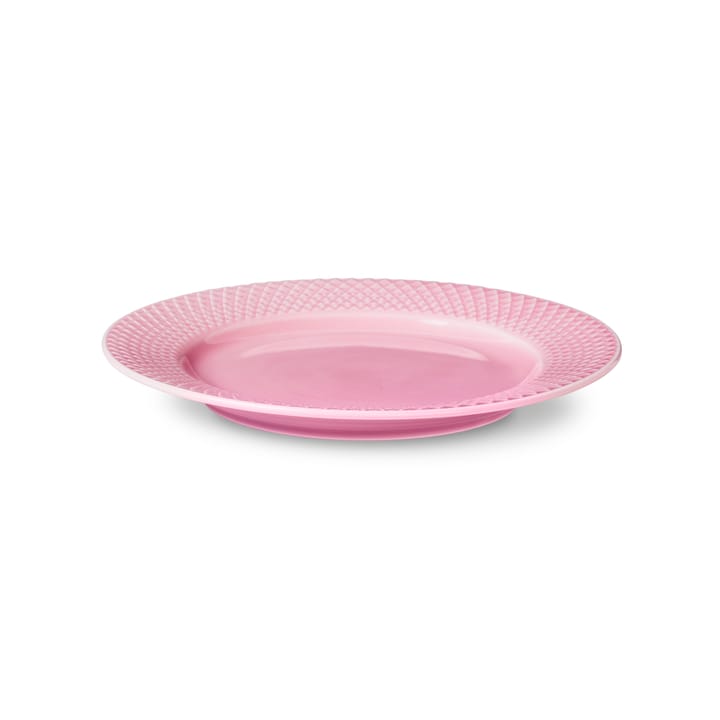 Rhombe tallerken lyserød, 21 cm Lyngby Porcelæn