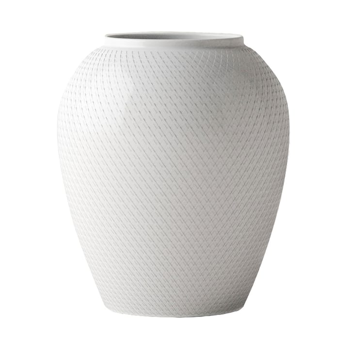 Rhombe vase Ø21,5 cm, Hvid Lyngby Porcelæn