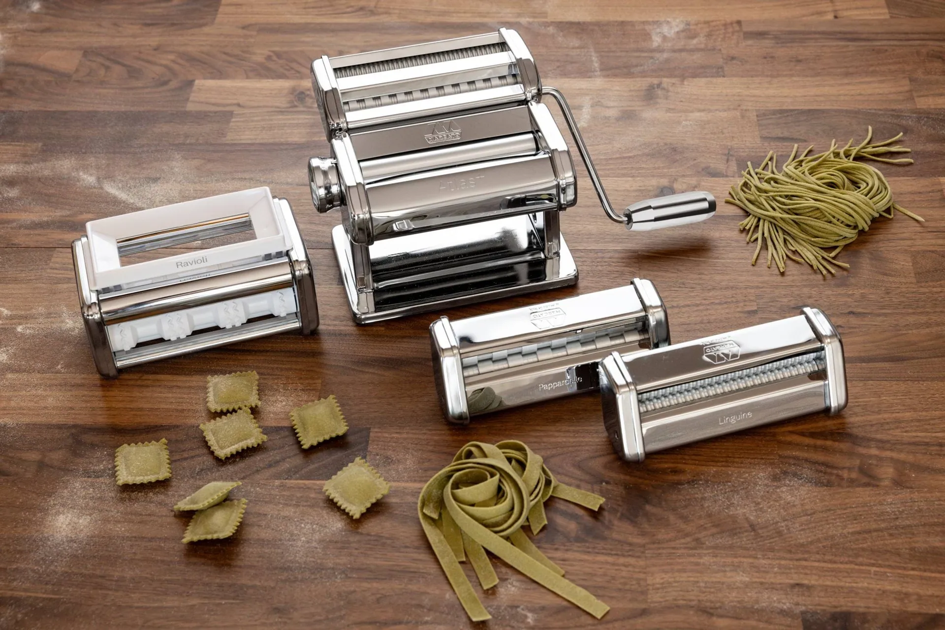 Marcato Multipast giftset pastamaskine, Stål Marcato