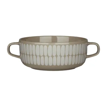 Alku skål med greb 50 cl - Terra/White - Marimekko