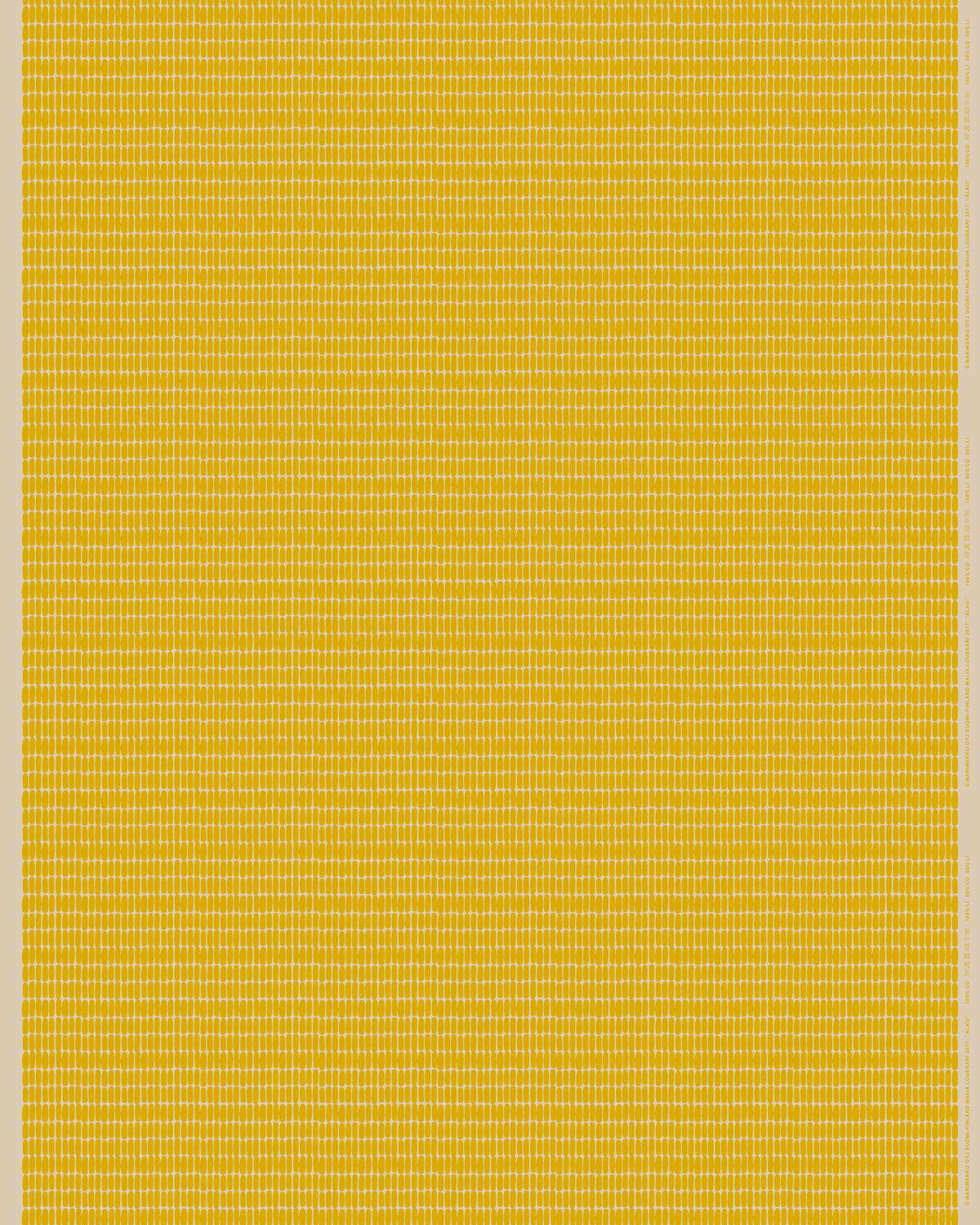 Marimekko Alku voksduk bomuld-linned Linen-yellow