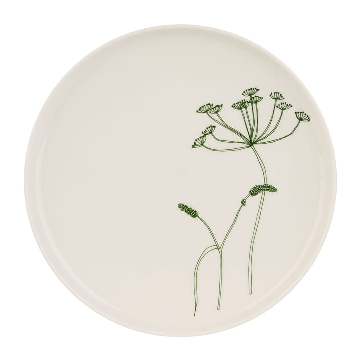 Elokuun Varjot tallerken Ø25 cm, Hvid/Grøn Marimekko