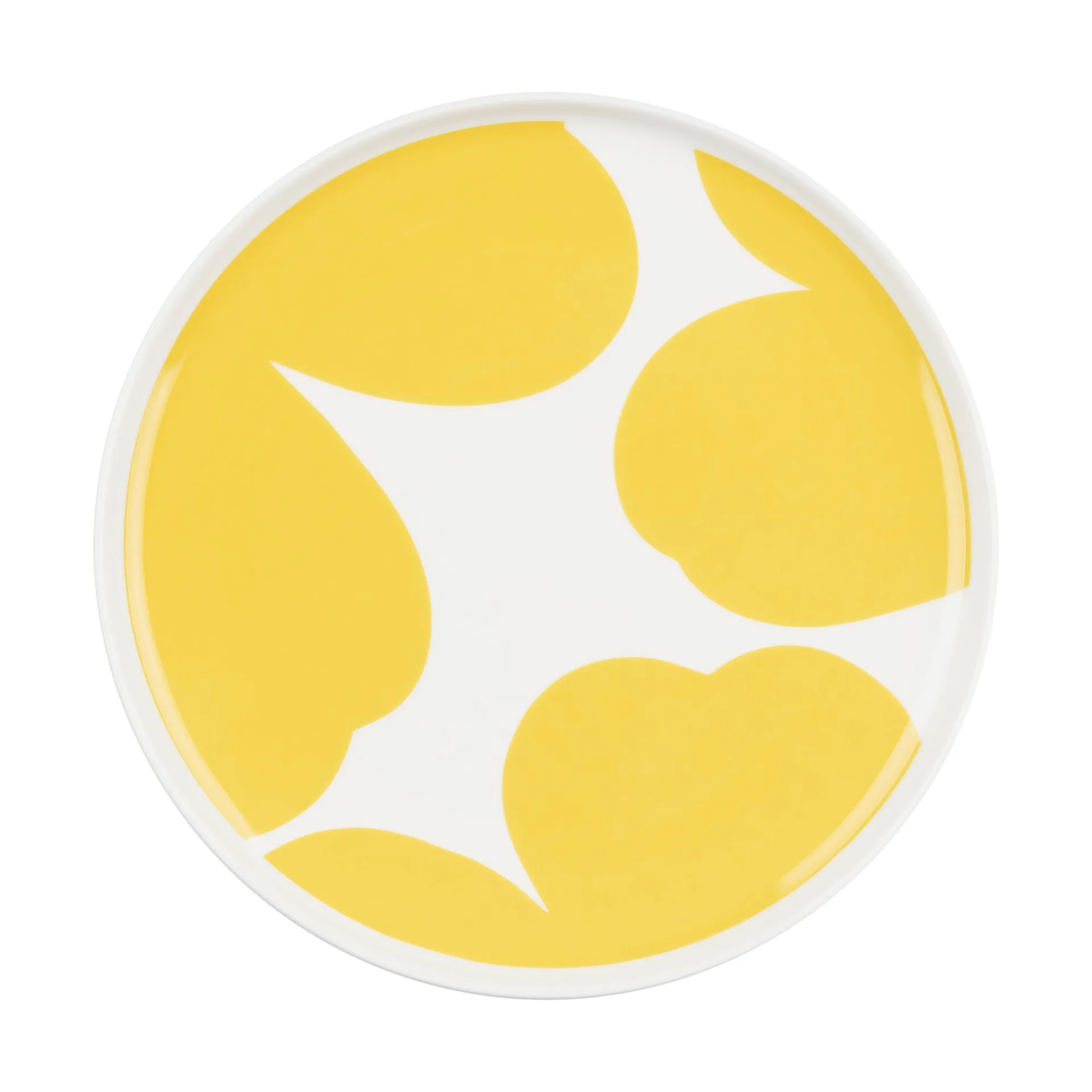 Iso Unikko assiet Ø20 cm, White-spring yellow Marimekko