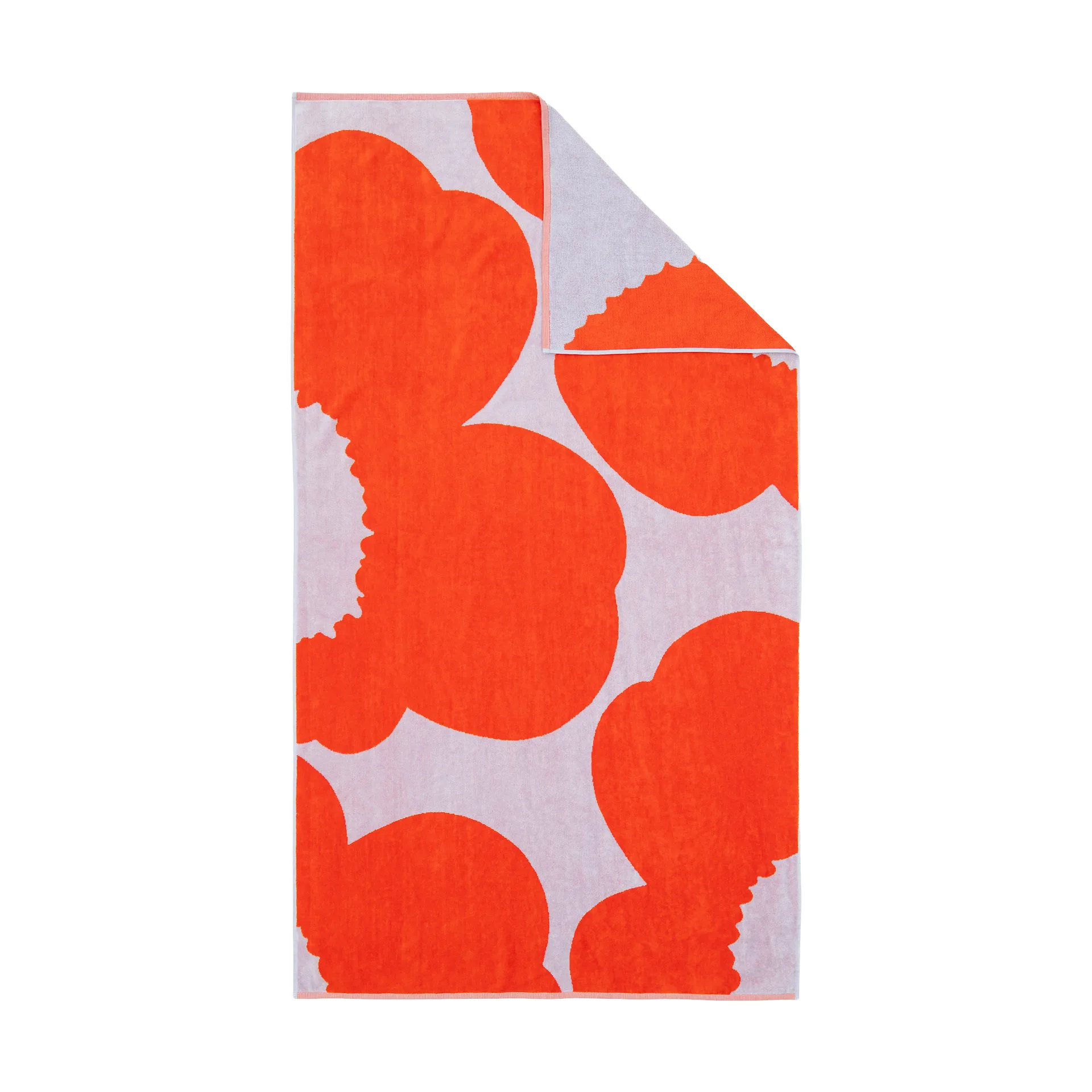 Marimekko Iso Unikko badehåndklæde Blue lilac-orange red, 100x180 cm