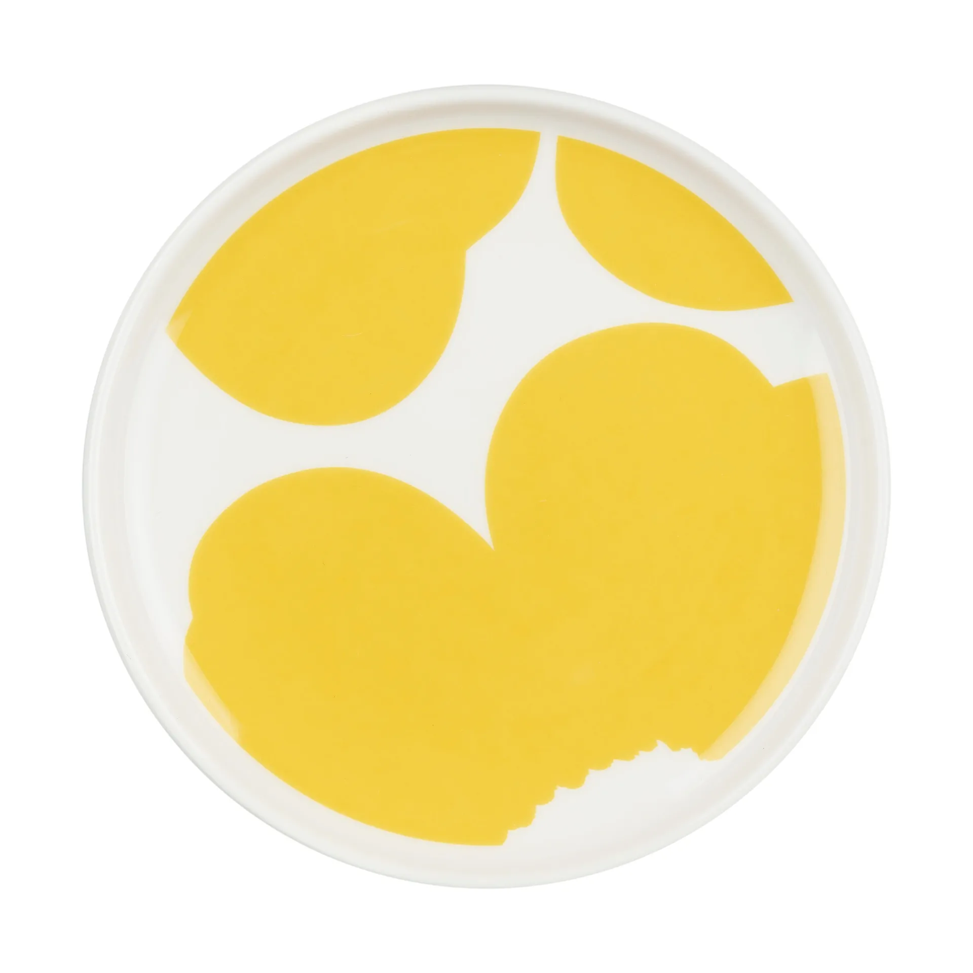 Iso Unikko fad Ø13,5 cm, White-spring yellow Marimekko