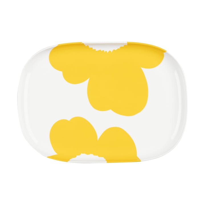 Iso Unikko serveringsfad 25x36 cm, White-spring yellow Marimekko