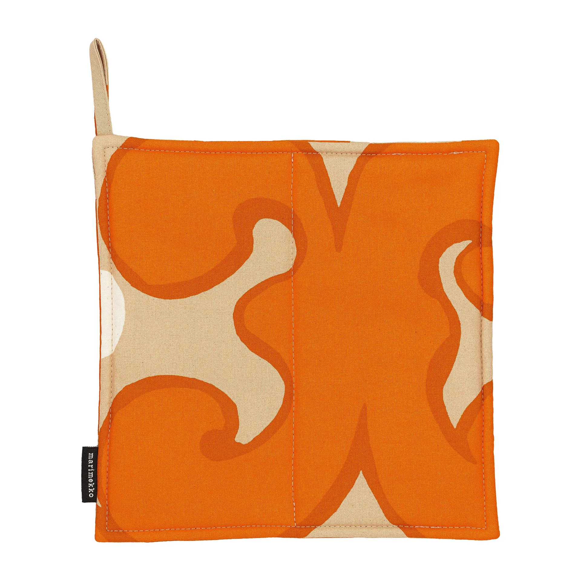 Keidas grydelap 21,5x21,5 cm, Beige/Orange/Hvid Marimekko