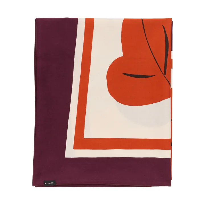 Kukasta Kukkaan dug - Hay-plum-bronze-terracotta, 140x140 cm - Marimekko