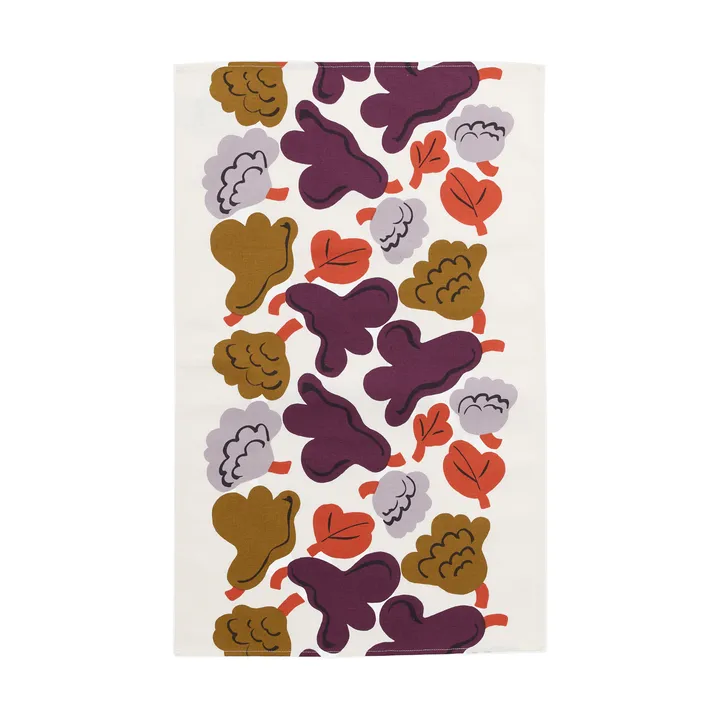 Kukasta Kukkaan køkkenhåndklæde - Hay-plum-bronze-terracotta, 43x70 cm - Marimekko
