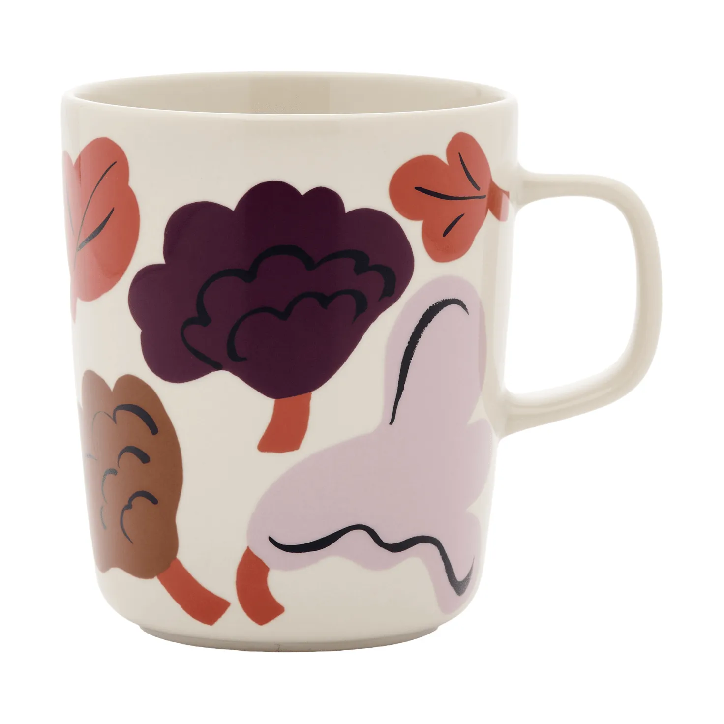 Kukasta Kukkaan krus, Stoneware-plum-bronze-terracotta 25 cl Marimekko