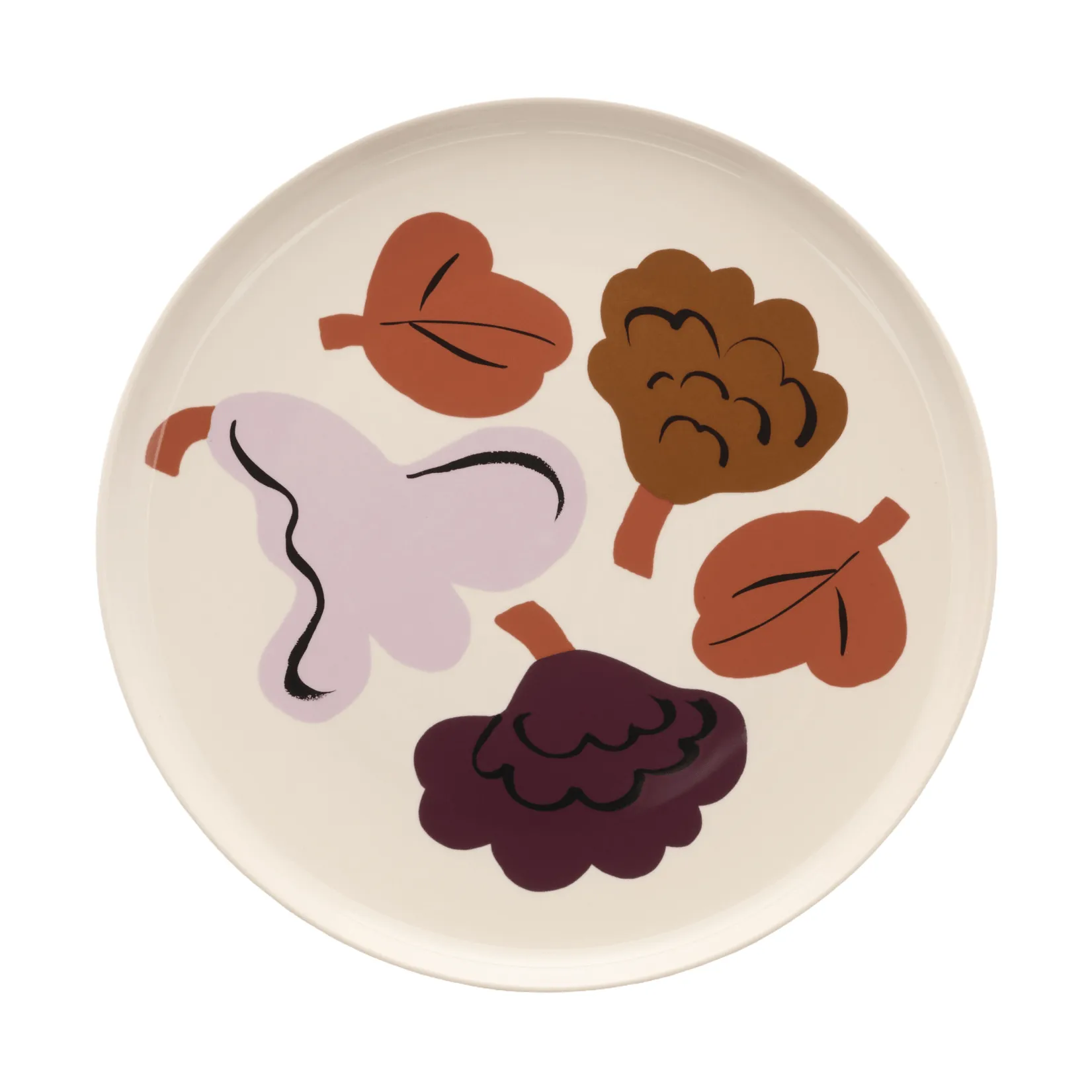Kukasta Kukkaan middagstallerken, Stoneware-plum-bronze-terracotta Ø20 cm Marimekko