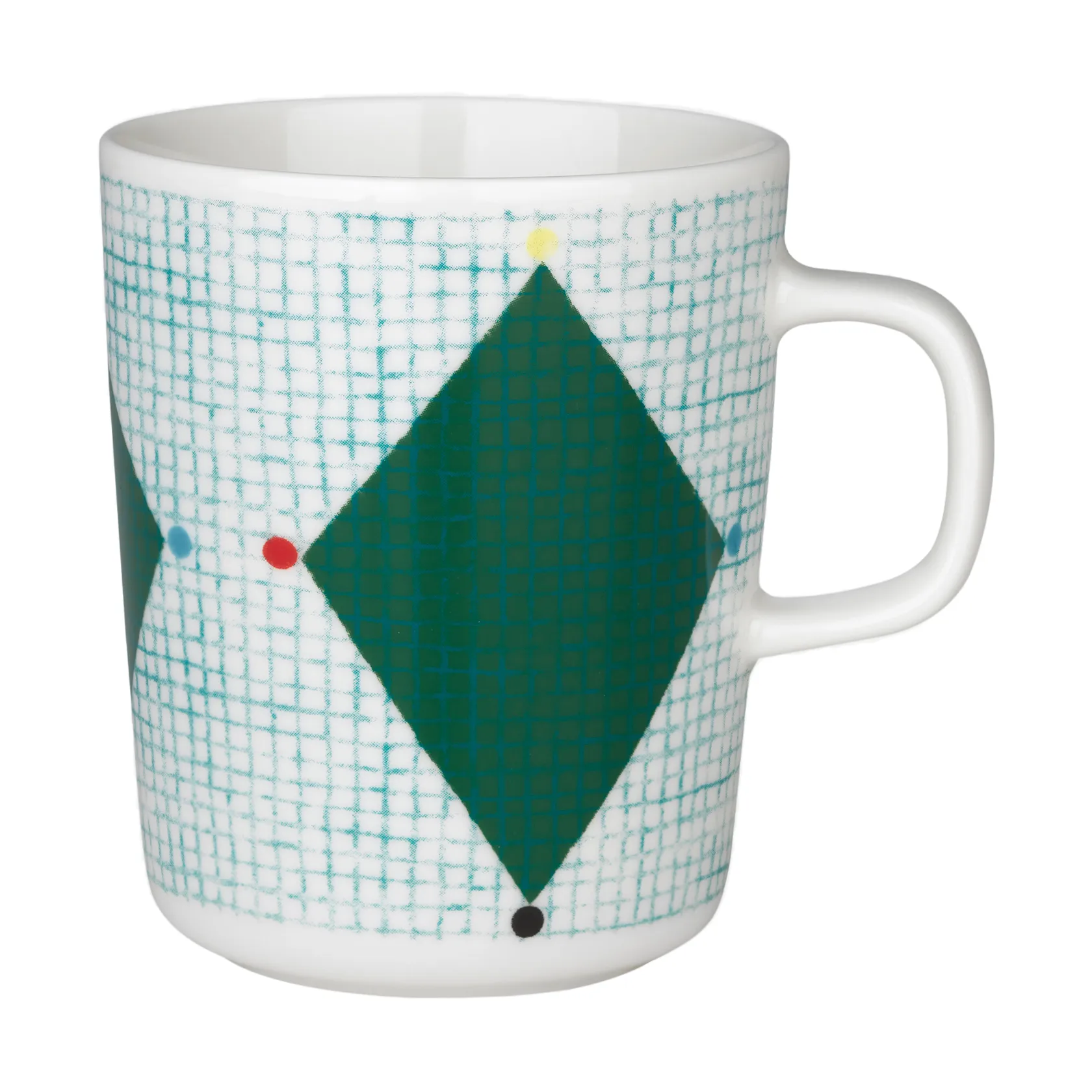 Losagne krus 2,5 dl, White-green-petrol blue-red Marimekko