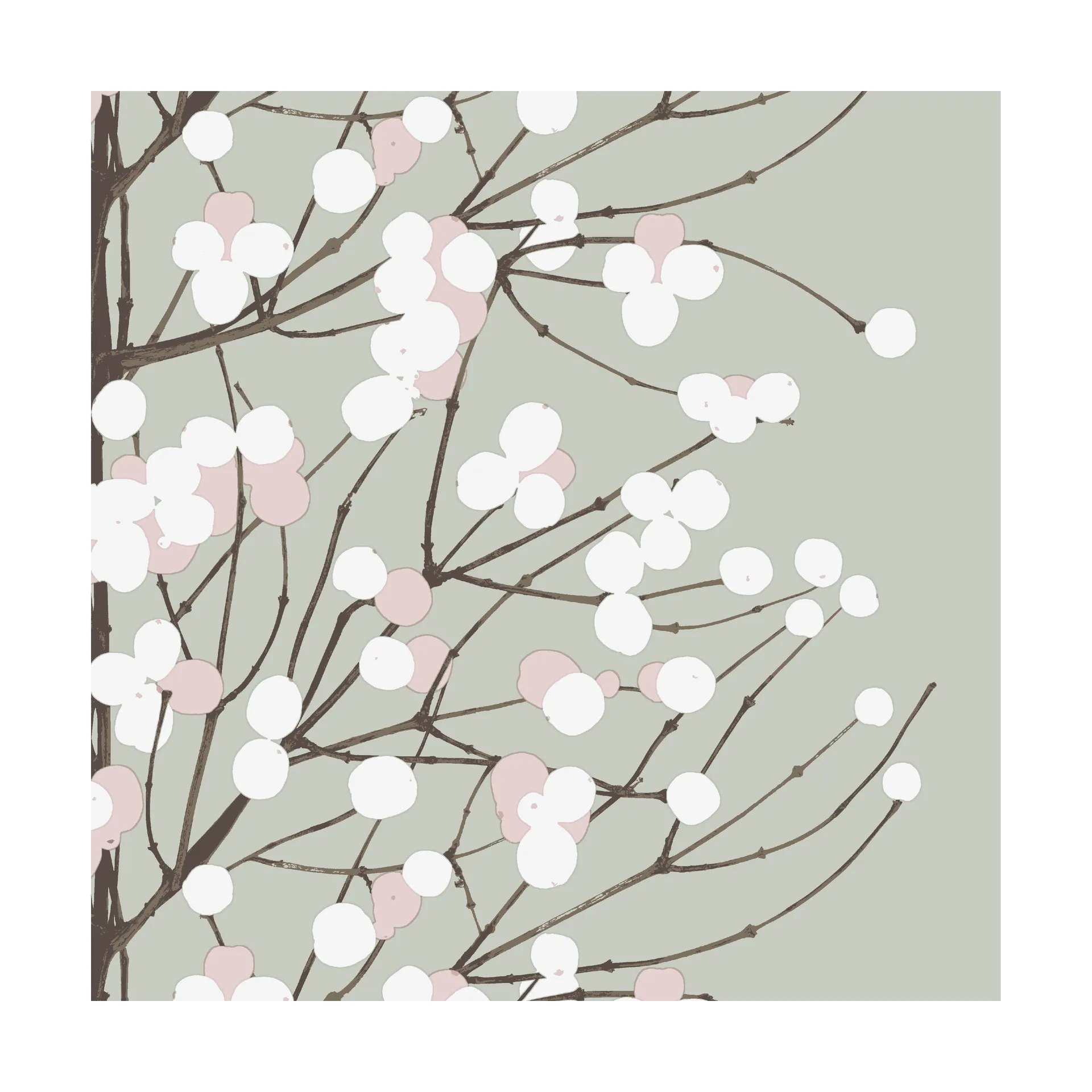 Lumimarja servietter 33x33 cm 20-pak, Sage Marimekko