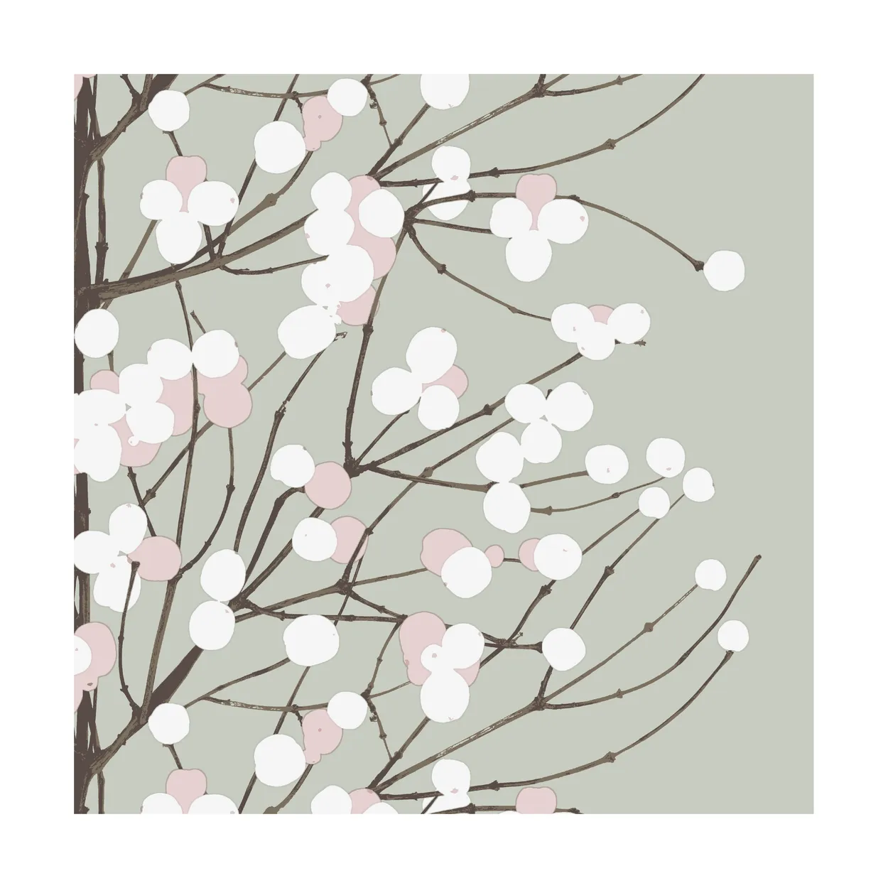 Marimekko Lumimarja servietter 33x33 cm 20-pak Sage