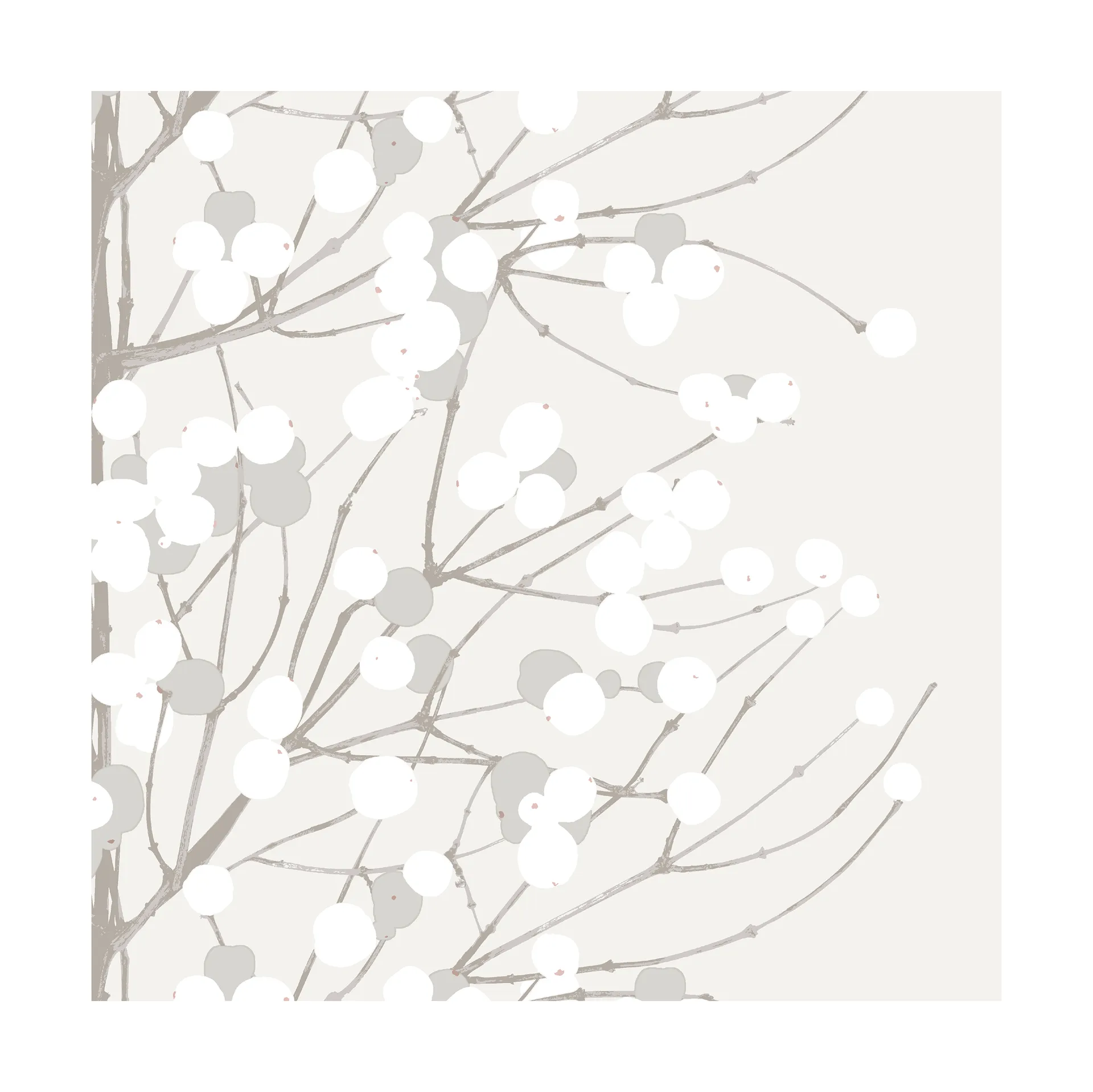 Lumimarja servietter 33x33 cm 20-pak, White Marimekko