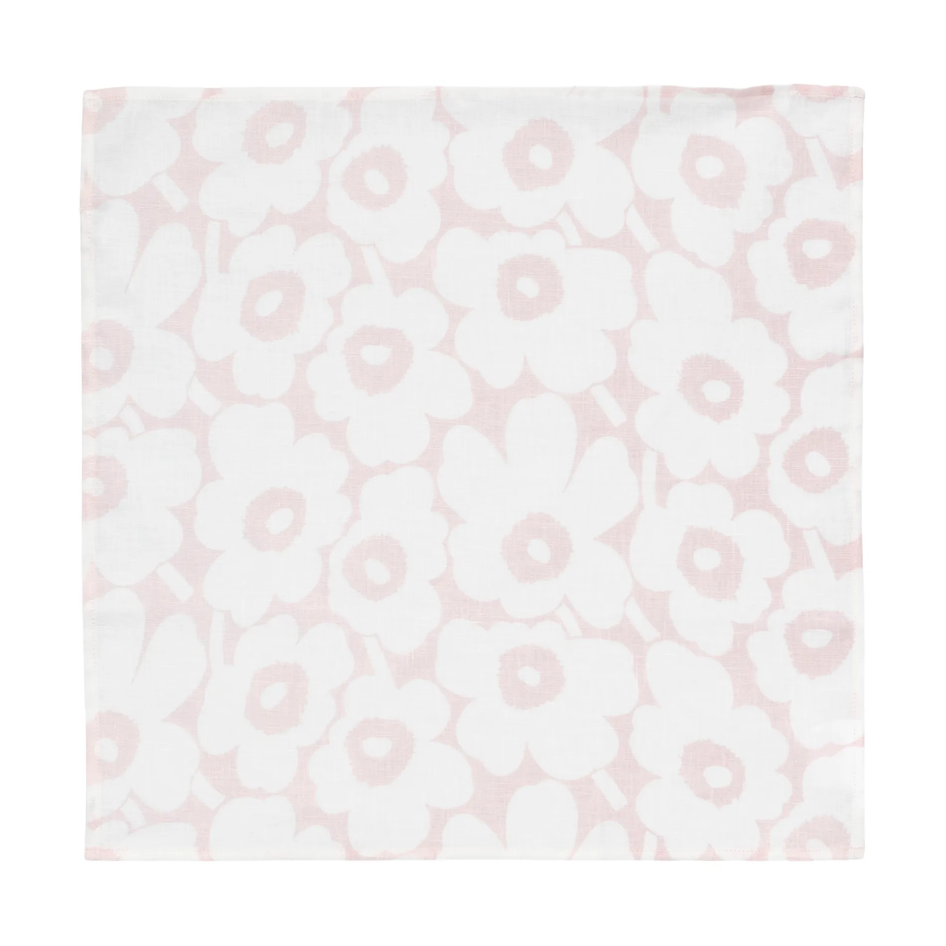 Mini unikko stofserviet 43x43 cm, White-pink Marimekko