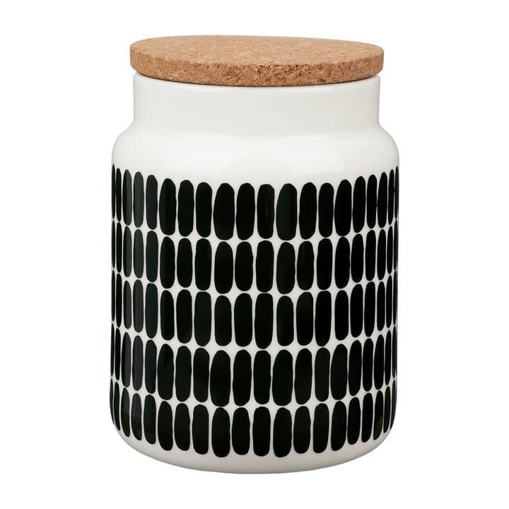 Oiva Alku krukke 1,2 L, Hvid-mørkegrøn Marimekko