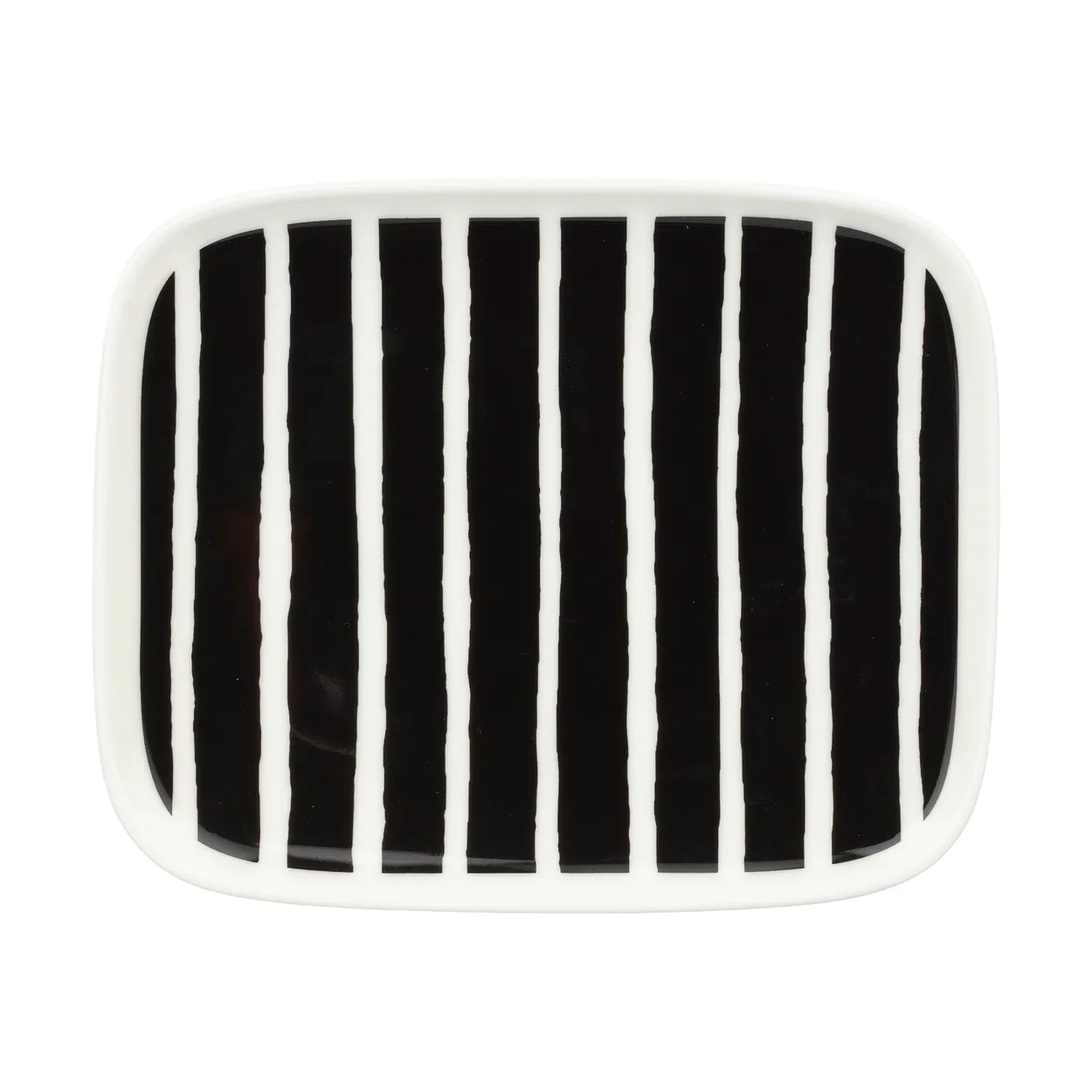 Marimekko Oiva Piccolo tallerken 12x15 cm Black-white