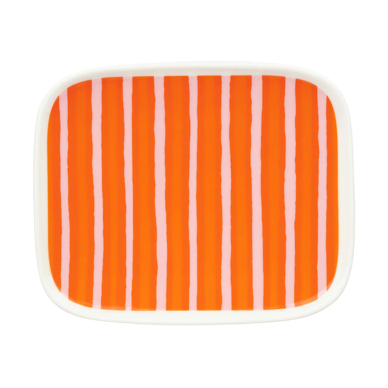 Marimekko Oiva Piccolo tallerken 12x15 cm Orange-pink