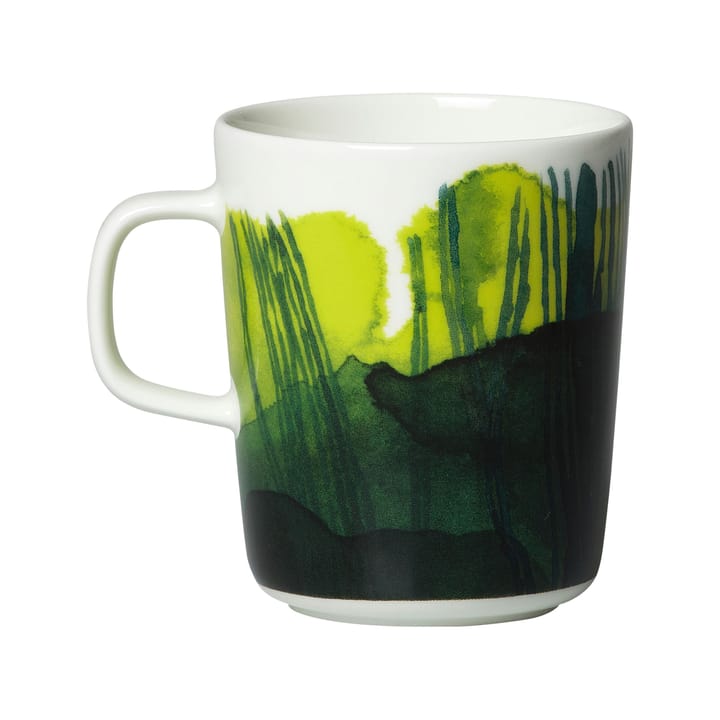 Oiva Sääpäiväkirja krus 25 cl, Hvid/Grøn Marimekko