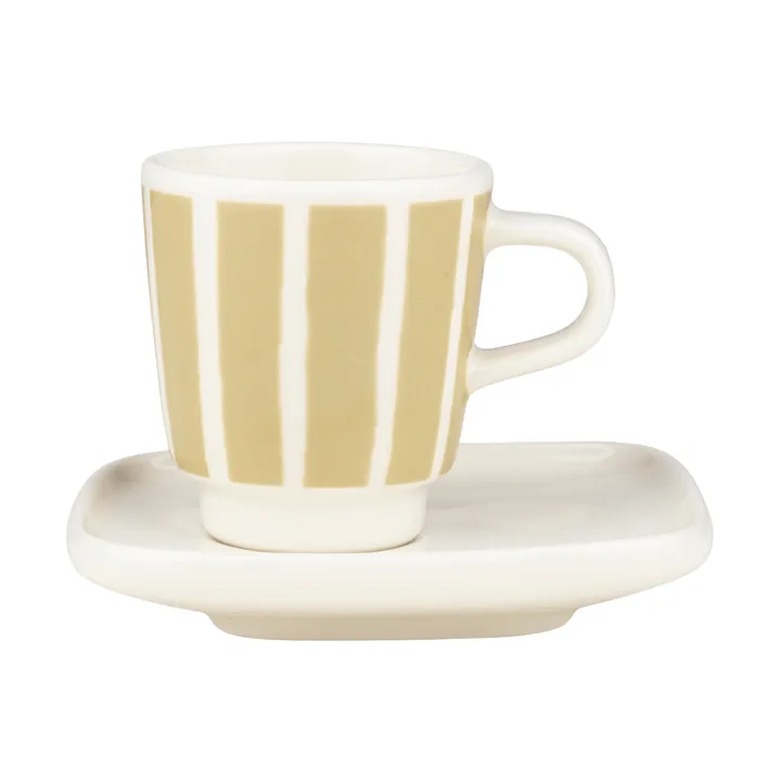 Piccolo espressokop med underkop - White-sand, 5 cl - Marimekko
