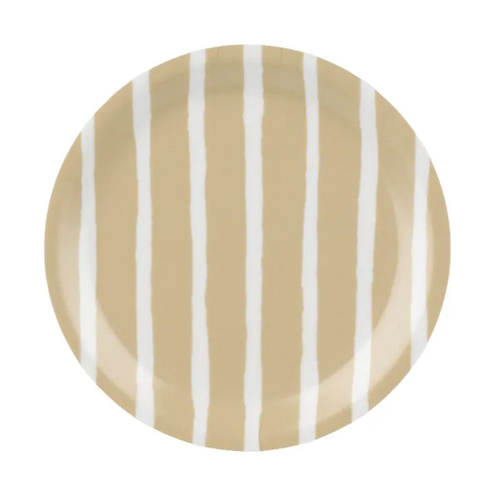 Piccolo glasunderlag - White, sand Ø11 cm - Marimekko