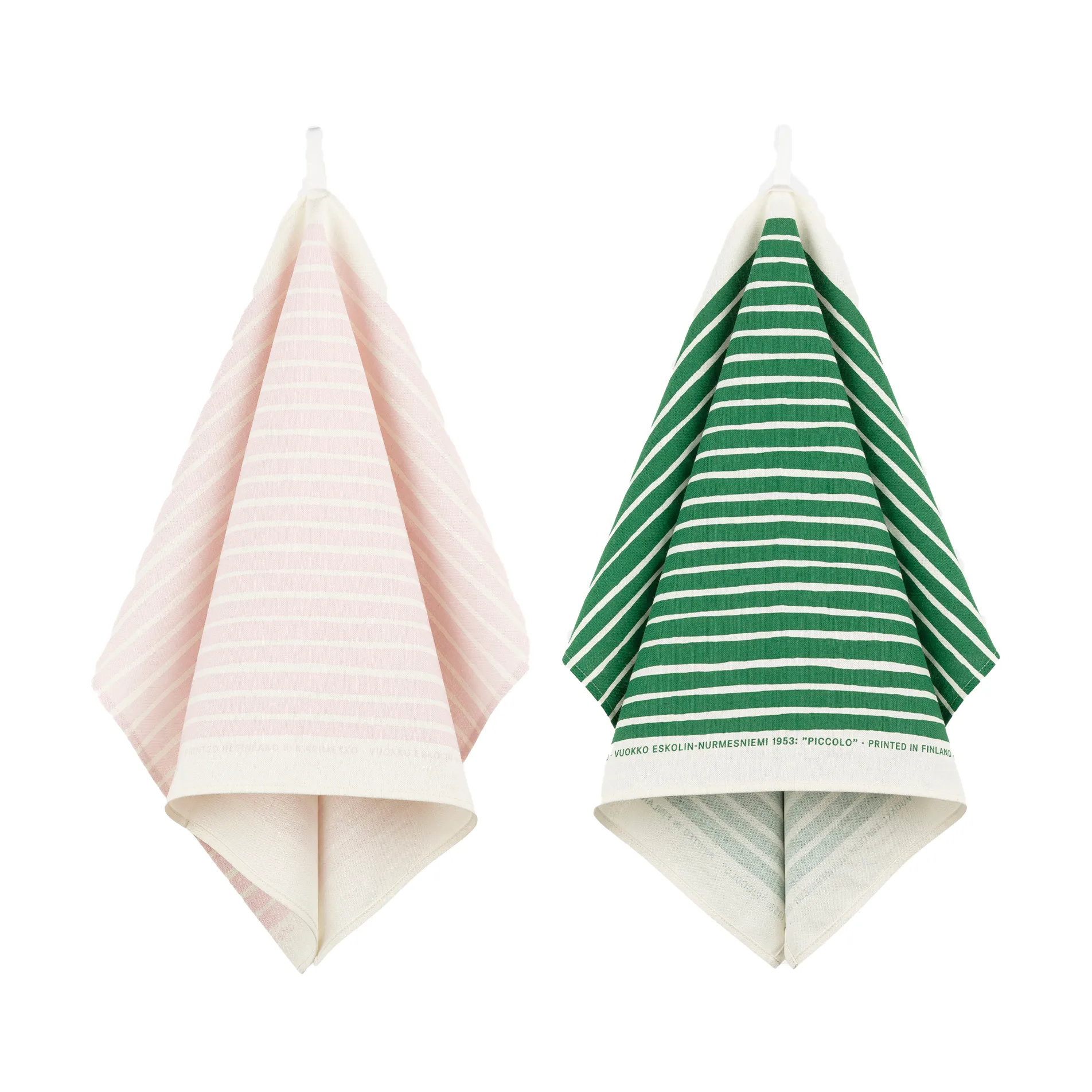 Piccolo viskestykke 43x70 cm 2 dele, Green-pink Marimekko