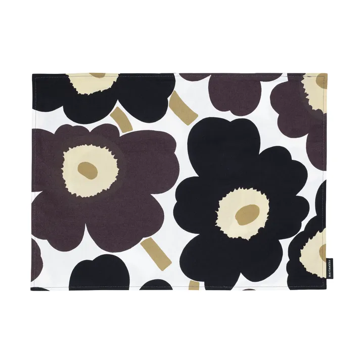 Pieni Unikko dækkeserviet akryl - White-dark grey-beige - Marimekko