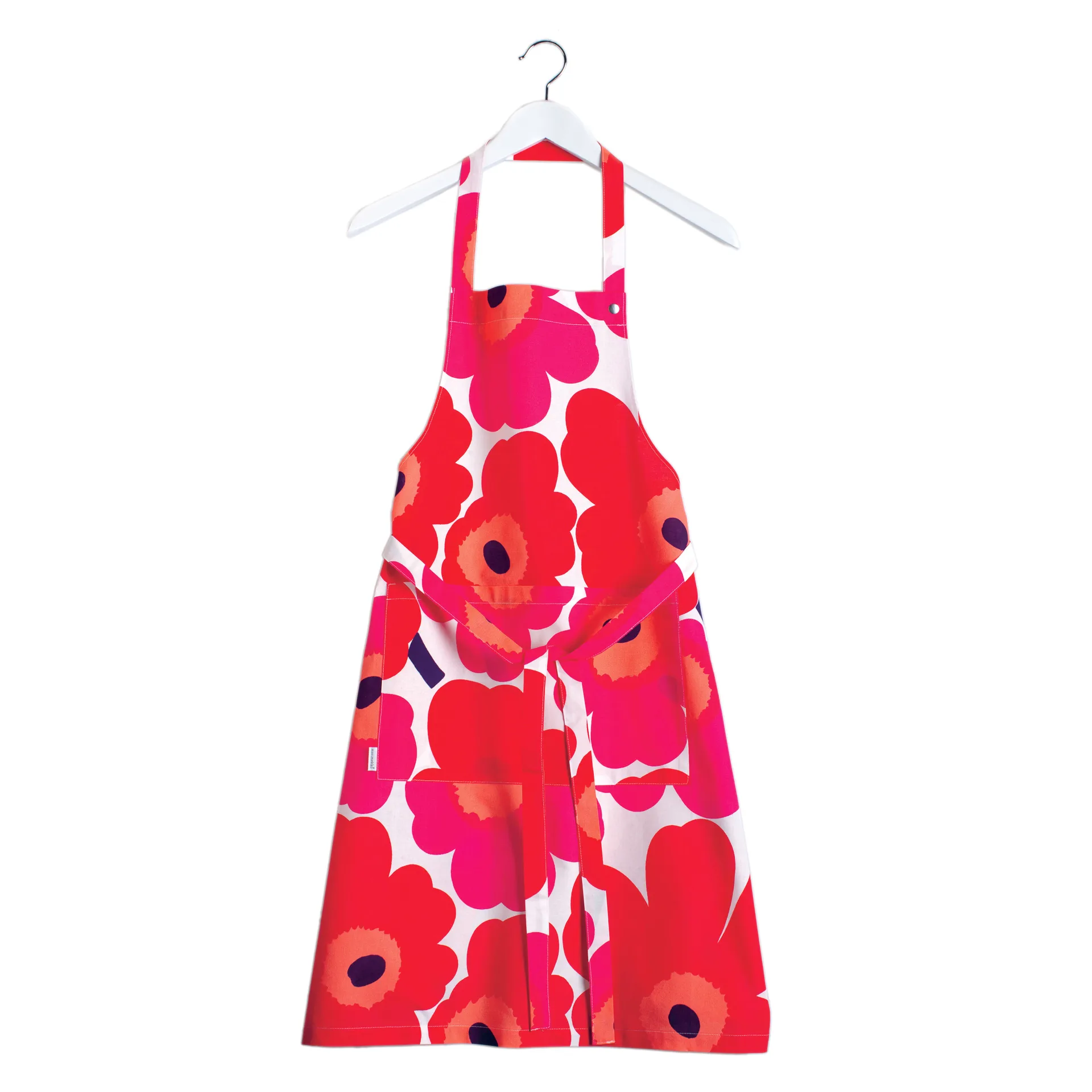 Pieni Unikko forklæde, Rød-hvid Marimekko