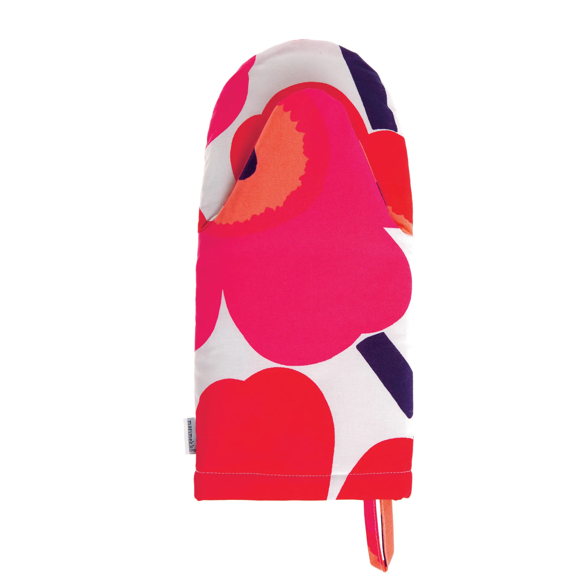 Pieni Unikko grillhandske, Rød-hvid Marimekko
